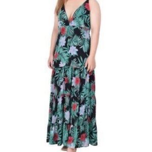 NWT NY Collection Plus Size Spaghetti Strap Maxi Dress Floral Maxi Dress